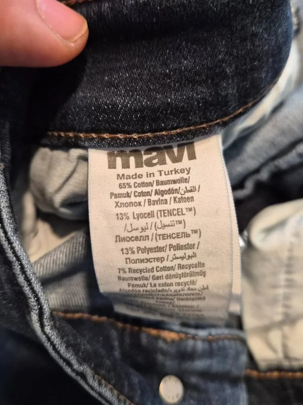 Mavi Jeans Matt Relaxed Straight Leg Dark Wash Blue Denim Mens Size 38x34 G598